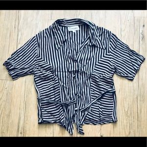 Black and Tan stripped button down